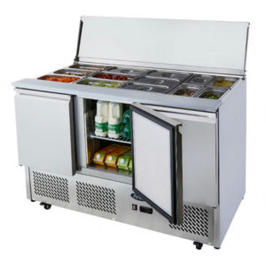 Saladette 3 ante con coperchio copringredienti
